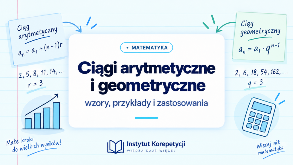 Ciągi arytmetyczne i geometryczne - wzory i przykłady
